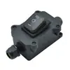 Caja Impermeable con Interruptor en Forma de Barco Superficie Mate de 6 Pines con Luz Interruptor Intermedio Caja a Prueba de Lluvia para Exteriores Pin de 30A250V