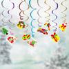 Nueva Decoración para Fiesta de Navidad Fiesta de Cumpleaños Infantil Disfraz Lugar Banderín Colgante Espiral de Navidad