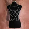 Cadena para el Cuerpo de Moda Transparente de Colores con Cuentas para Fiesta y Vacaciones, Accesorios con Colgante de Forma de Gota de Agua, Cadena de Sujetador, Joyería
