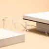 Moda Europea y Americana Personalizadas Doble Puente Gafas de Sol Clavo de Arroz Estilo Ins para Mujer Gafas de Sol de Celebridad de Internet Protección UV