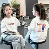 Camiseta de manga larga para niña, colección primavera/otoño 2026, capa base de algodón puro, top elegante para bebés y niños mayores, diseño de imitación de dos piezas