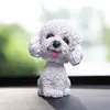 Cachorro de balançar a cabeça para decoração de carro, boneca fofa, console central, suprimentos criativos para decoração de interior de carro