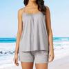 2023 Nuevo Transfronterizo Suelto Talla Grande para Mujer Modal de Una Pieza Camiseta Base sin Aros con Almohadilla en el Pecho Tirantes