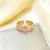 Anillo Ladrillo de Diseño Nicho de Alta Gama Lujo Accesible para Mujer Moda Europea y Americana Creativo Zirconia Chapado en Oro Anillo Abierto Ajustable