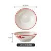Vajilla de Cerámica Nostálgica, Plato Rojo Doble Felicidad para Hot Pot de Chongqing, Bol Palacio de Nueve Compartimentos, Bol de Postre Antiguo, Bol Pequeño de Vino de Taberna