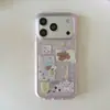 Ilustração Fofa de Desenho Animado Cachorro com Chapéu Longo Adequado para Capa de Celular Apple 17Promax Pele-Sintética Iphone16 15 Anti-Queda
