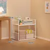 Prateleira de Armazenamento para Banheiro, Estante de Chão para Varanda ao Lado da Máquina de Lavar, Prateleira de Armazenamento de Detergente de Lavar Roupa de Múltiplas Camadas, Carrinho Móvel para Banheiro