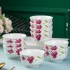 Cuenco de porcelana Jingdezhen para el hogar, cuenco de arroz, cuenco de cerámica, vajilla, juego de platos, cuenco de arroz, cuenco de sopa