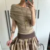 ¡Estilo Literario Antiguo de Barbie Loca! Collar Largo con Borla de Concha Dorada Estilo Festivo Colgante Nuevo Primavera y Verano Pequeño
