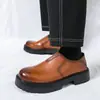 Nuevos Zapatos de Cuero de Verano 2025, Slip-On para Exteriores, Suela Gruesa, Personalidad, Punta Grande, Cuero Delgado y Suave, Versátiles, Casuales