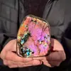 Adornos de Piedra Bruta de Cristal Natural Labradorita Púrpura Pulida, Adornos de Labradorita Piedra Lunar, Venta Caliente Transfronteriza