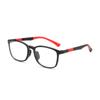 Gafas de sol con espejo plano TR90 de nuevo estilo con montura de silicona y protección contra la luz azul para hombres, mujeres y niños con montura para miopía.