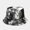 Sombrero de pescador teñido anudado, nueva tendencia de moda europea y americana para hombres y mujeres, sombrero de lavabo de doble cara, sombrero de sombrilla de verano para actividades al aire libre