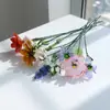 Hierro de Vidrio Zibo Alambre de Hierro Simulado Hecho a Mano Flor de Diciembre Adornos de Decoración para Escritorio Artículo Caliente de Comercio Exterior Transfronterizo
