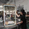 Ventas Directas de Fábrica Espejo de Maquillaje Inteligente LED Espejo de Maquillaje para Baño con Luz de Relleno Espejo de Tocador de Escritorio Espejo Inteligente