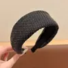 Faixa de Cabelo Customizada de Fábrica Estilo Coreano Aba Larga Bolinhas Feminina Elegante Versátil Afina o Rosto Presilha de Cabelo Alta Topo do Crânio