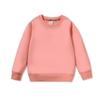 Suéter nuevo de otoño 2024 para niños y niñas, ropa infantil versátil, jersey de cuello redondo de color sólido de manga larga, patrón personalizado