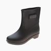 Nueva Llegada Botas de Lluvia de Caña Media para Mujer Combinables con Todo Invierno Algodón Cálido Impermeables Zapatos de Goma de Lluvia para Mujer Botas de Lluvia para Mujer Modernas y Sencillas
