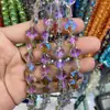 Cuentas Sueltas de Cristal de Vidrio de Trébol de Cuatro Hojas de 8 mm/10 mm/12 mm Accesorios para Joyería Forma Irregular Piezas de Joyería de Diamante Accesorios para Ropa