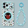 Pulsera linda de pingüino, adecuada para funda de teléfono Apple 18pm, soporte giratorio iPhone 16, 17 silicona, 15 ventana grande