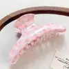 Pinzas de garra florales rosa dulce y azul de lujo ligero para extensiones, pinza de tiburón elegante para recogido en la nuca, pinza para el pelo de niña, accesorio para el pelo