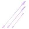 Novos cosméticos criativos mini silicone de duas cabeças pequeno raspador pontiagudo terno raspador de geleia espátula de cozinha de 3 peças