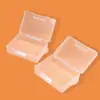Caja de Papelería Mini Rectangular Transparente Caja de Plástico Caja de Almacenamiento de Escritorio para Juguetes Ferretería Tornillos Accesorios Equipo de Pesca Joyería