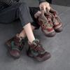Jie shu fondo grueso 2023 Invierno nuevo costuras versátil moda casual zapatos de algodón capa superior piel de vaca simple cómodos zapatos de mujer