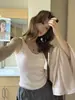El artículo popular continúa siendo lanzado en el verano del 26: Nuevo Top sin Mangas Halter de Estilo Francés con Almohadillas en el Pecho, Ropa Interior Ajustada de Cuello en U para Mujer, con Correas en el Pecho