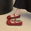 Sapatos Mary Jane baixos estilo japonês com laço para mulheres, novo estilo Lolita com renda francesa 2026