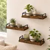 Estante de Pared en Estilo Minimalista Moderno, Estante de Madera para Pared de Baño y Dormitorio, Estante Flotante, Estante de Almacenamiento para Pared