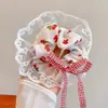 Elástico de Cabelo com Laço de Renda Estilo Coreano para Meninas, Corda Fofa para Coque, Acessório de Cabelo de Alta Elasticidade