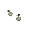 Pendientes de Plata de Ley S925 con Aguja de Plata, Piedra Natural Ojo de Tigre, Circonita Microincrustada, Forma de Abanico de Cola de Pavo Real para Mujer, Pendientes Elegantes y Versátiles
