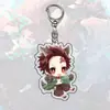 Llavero Acrílico de Demon Slayer, Nichirin, Nezuko, Colgante Acrílico de Giyu, Accesorios Periféricos de Anime