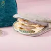 Bolsa de Joyería de Lujo con Cremallera y Borla para Anillos, Pulseras, Pendientes, Collares, Bolsa de Almacenamiento de Joyería Portátil para Viajes Multicapa, Personalizable