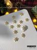 Enfeites de unha de floco de neve de natal, liga de ouro e prata, diamante, luz de flash requintada, ornamentos de armadura de luxo para uso no atacado