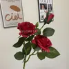 Agitar Tono Explosiones Hidratante Tres Cabezas Rosa Flor Artificial Sosteniendo Flor Flor Falsa Adornos para Sala de Estar Adornos de Flores para Mesa de Comedor Adornos de Flores
