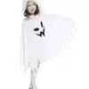 Disfraz Infantil de Halloween 2024 Vampiro Fantasma Blanco Capa Negra y Blanca Demonio Muerte