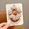 Nuevo Lazo para el Pelo de Flor de Tela Color Café con Leche para Niños, Cola de Caballo, Moño, Lazo para el Pelo Duradero de Alta Elasticidad