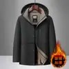 Casaco Espesso com Forro de Fleece e Capuz Removível Masculino 3D para o Inverno 2026 Cross-Border Amazon, Nova Roupa Masculina Casual Quente