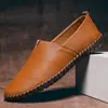 Zapatos Casuales para Hombre Zapatos Europeos y Americanos para Hombre Zapatos de Moda Perezosos de Caña Baja Transpirables Zapatos para Conducir Hombres Transfronterizos Talla Grande Zapatos de Cuero para Hombres