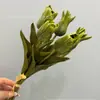 Ramo de tulipanes de capullo puntiagudo de alta calidad, flor artificial de PU, accesorio para fotografía de bodas nupciales, materiales florales al por mayor