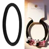 Goma de Pelo Básica Versátil sin Costuras en Negro, Goma Elástica Alta de Nylon para Moño, Banda para el Pelo de Cola de Caballo Alta