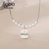 S925 Sterling Silver Fortune Pingente Colar Estilo Francês Luz Luxo Sorridente Pérola Mulheres Simples All-match Design Sentido Colar de Clavícula