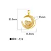 Moda Joker DIY Semiacabado Microincrustado Chapado en Cobre Accesorios de Girasol Accesorios Populares Europeos y Americanos Colgantes de Estrella