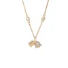 Collar Yiluyin S925 Plata de Ley Chapado en Oro de Lirio del Valle, Diseño Fresco y Único, Exquisito y Versátil, Cadena de Conjunto de Gama Alta
