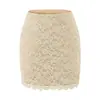 Nuevo Conjunto de Dos Piezas para Mujer de Principios de Otoño: Top Sexy de Encaje Jacquard con Cuello en V de Manga Larga y Falda Corta Ajustada al Cuerpo Chica Picante