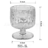 Copa de vino pequeña simple grabada, vaso de chupito de tallo corto, vaso para licores para uso en restaurantes y hogares, copa de vino extranjera rayada, copa de vino blanco con forma de diamante