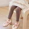 Ajustável virilha de algodão fino bebê leggings primavera e outono desgaste exterior menina princesa vestido cortado calças meias das crianças