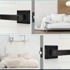 Fechadura de Manípulo de Três Hastes Americana Robusta Transfronteiriça Fechadura de Porta de Quarto Sem Chave Fechadura de Porta Leve Projetada Especialmente para Comércio Exterior Fechadura de Três Hastes Quadrada